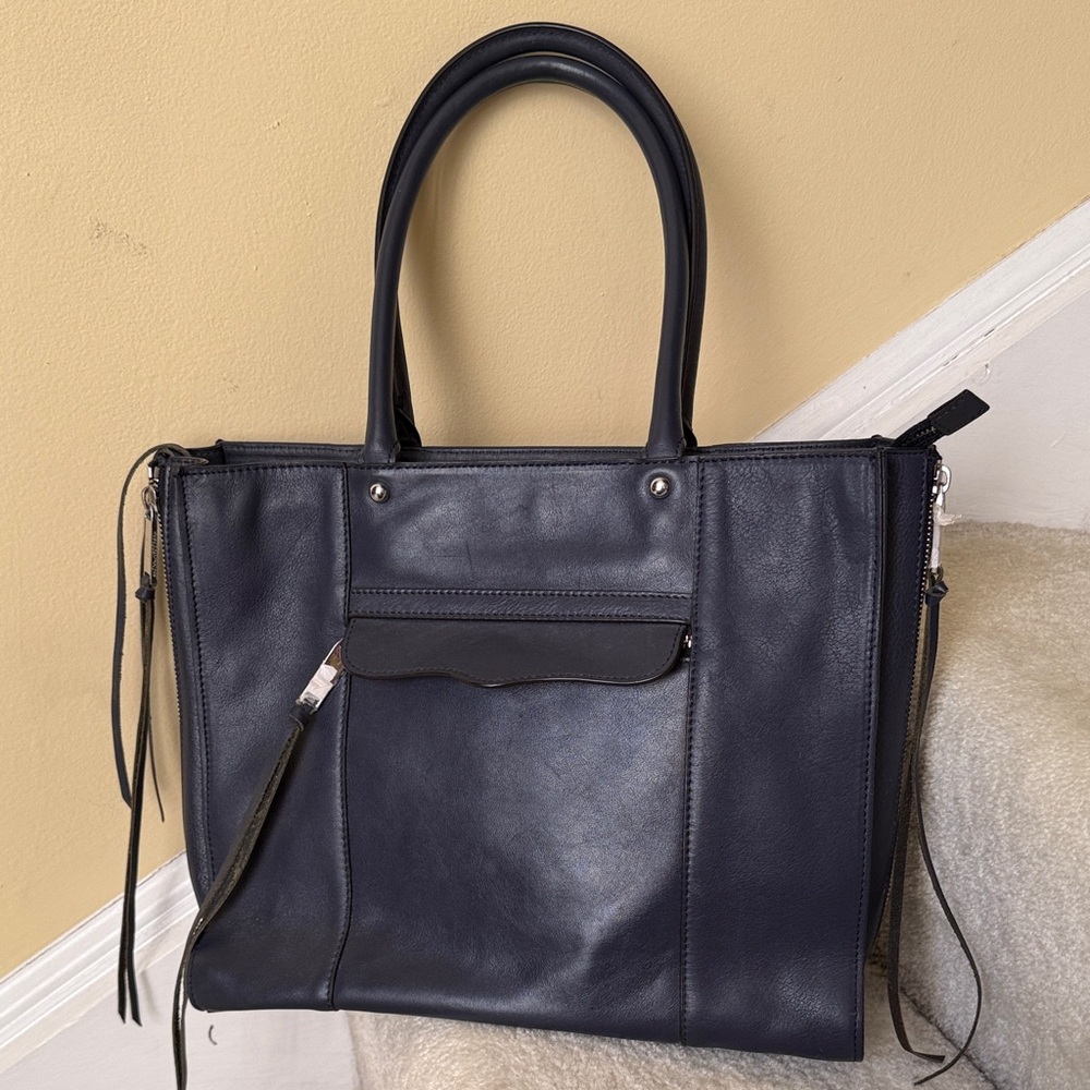 NWOT Rebecca Minkoff dark blue leather Tote Bag